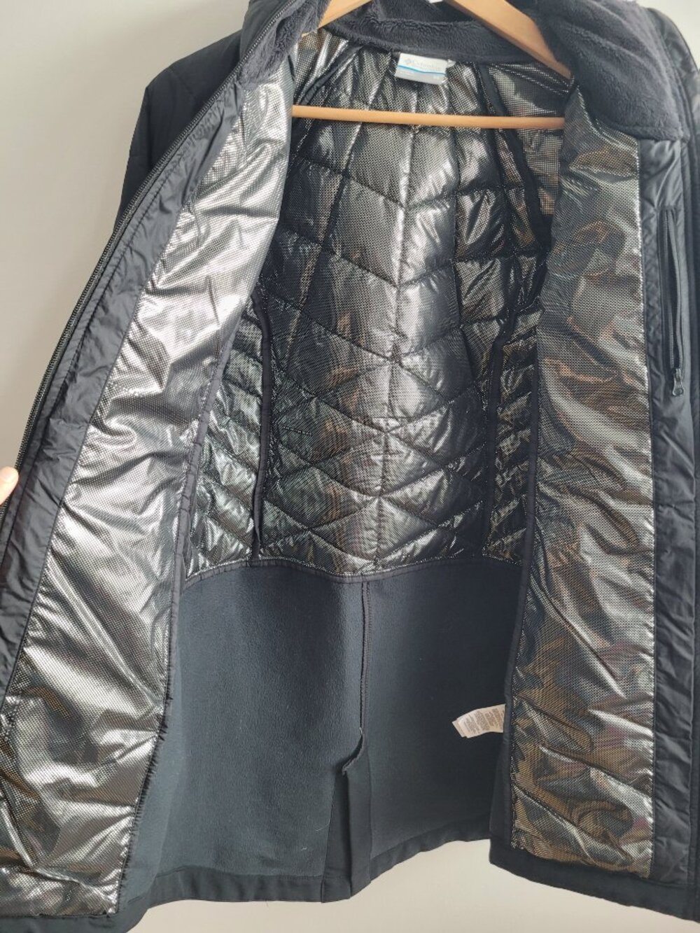 Columbia Women's Omni-Heat Black Hooded Light Puffer Coat-XS - Picture 7 of 10